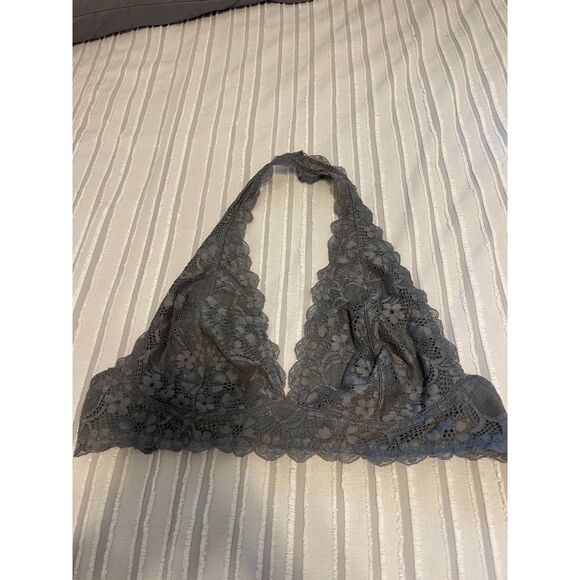 Free People Intimately Bralette Grey Lace Size Large - Picture 1 of 4